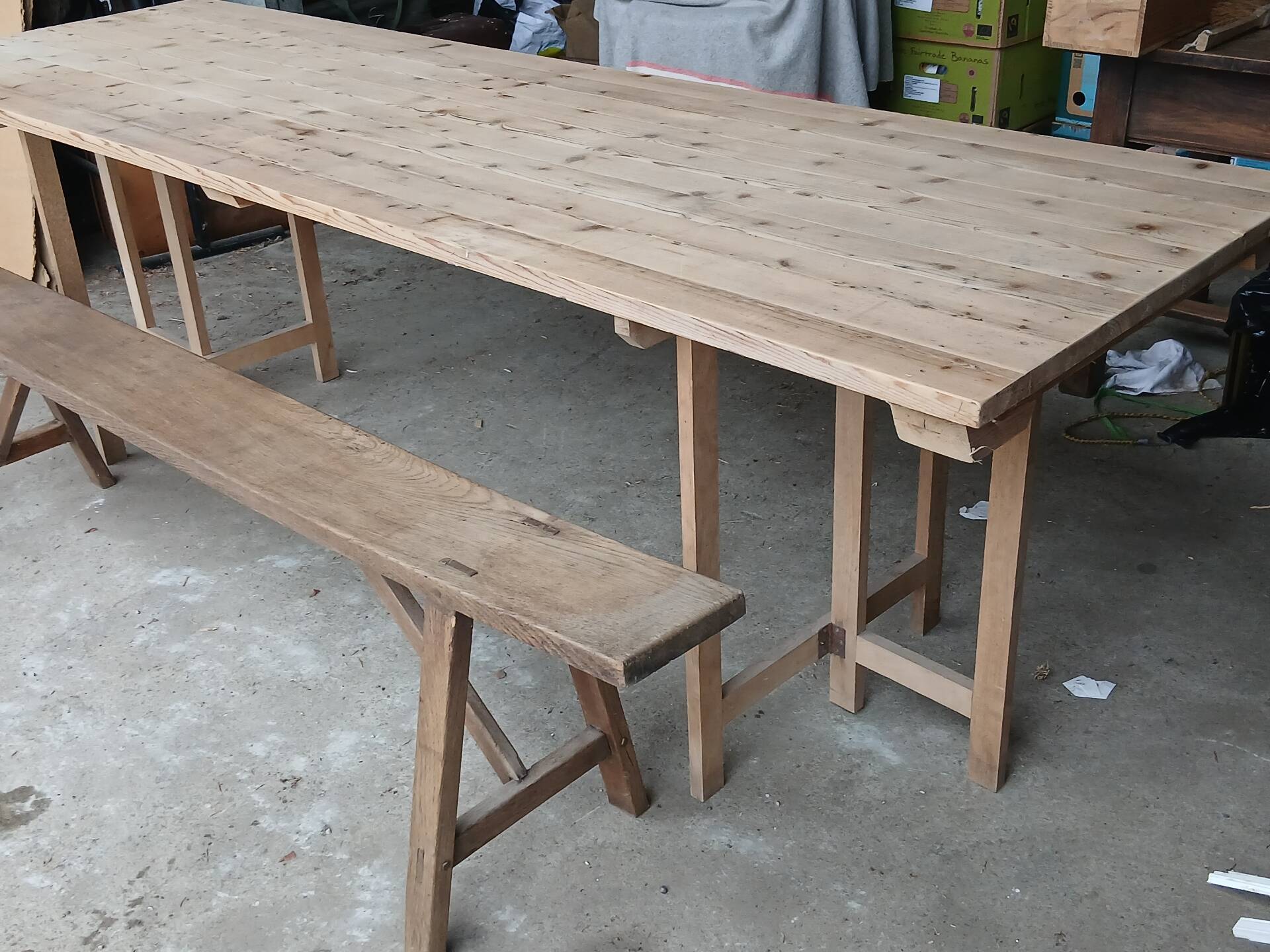 Table de ferme pliante 250 cm, 8/10 personnes
