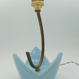 Ceramic lamp and brass circa 1955
