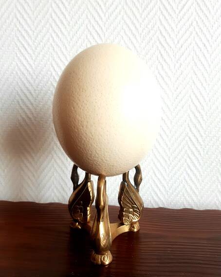 Ostrich egg with swan feet in bronze, Napoleon III