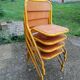 Lot de 4 chaises d'écolier vintage