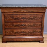 Mahogany chest of drawers, Louis-Philippe style – Late 19th century