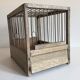 Old bird cage in wood and steel