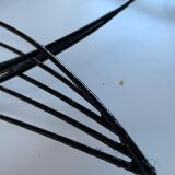 Basket in black lacquered metal "fish"