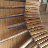 Vintage rattan sun mirror 36cm