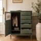 Armoire ancienne Green Smoke – Toile de Jouy .
