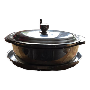 Batterie cuisine en inox vintage