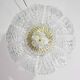 Charming transparent Murano glass leaf ceiling light or chandelier, 1970s