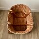 Braided wicker armchair