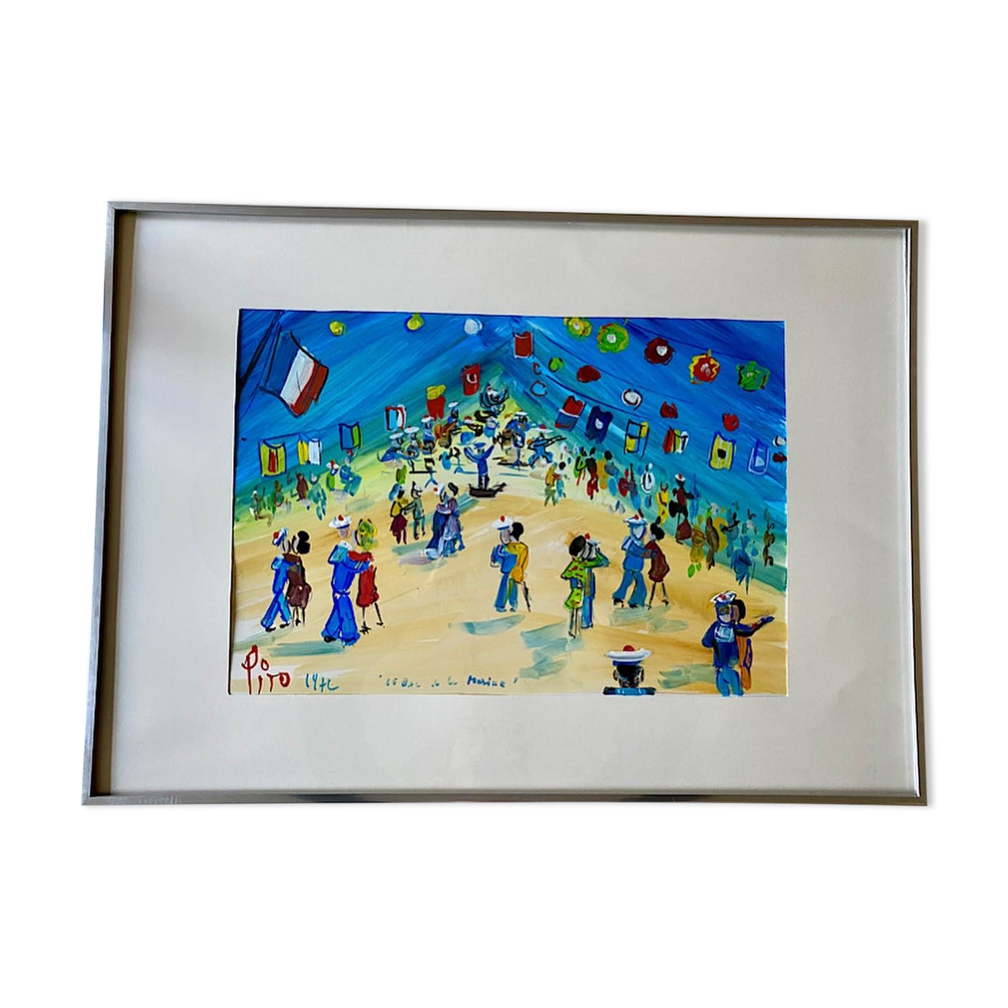 Gouache on paper signed Pito, dated 1972