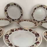 Lot de 8 assiettes creuses anciennes Orchies Nord