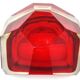 Murano basket, modernism, red glass, designed by F. Poli, Italy, 1950s