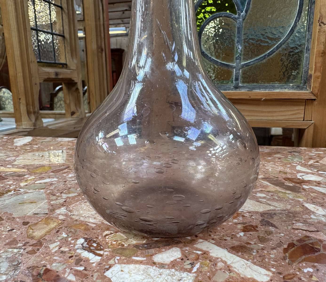 Single flower vase in blown glass BIOT