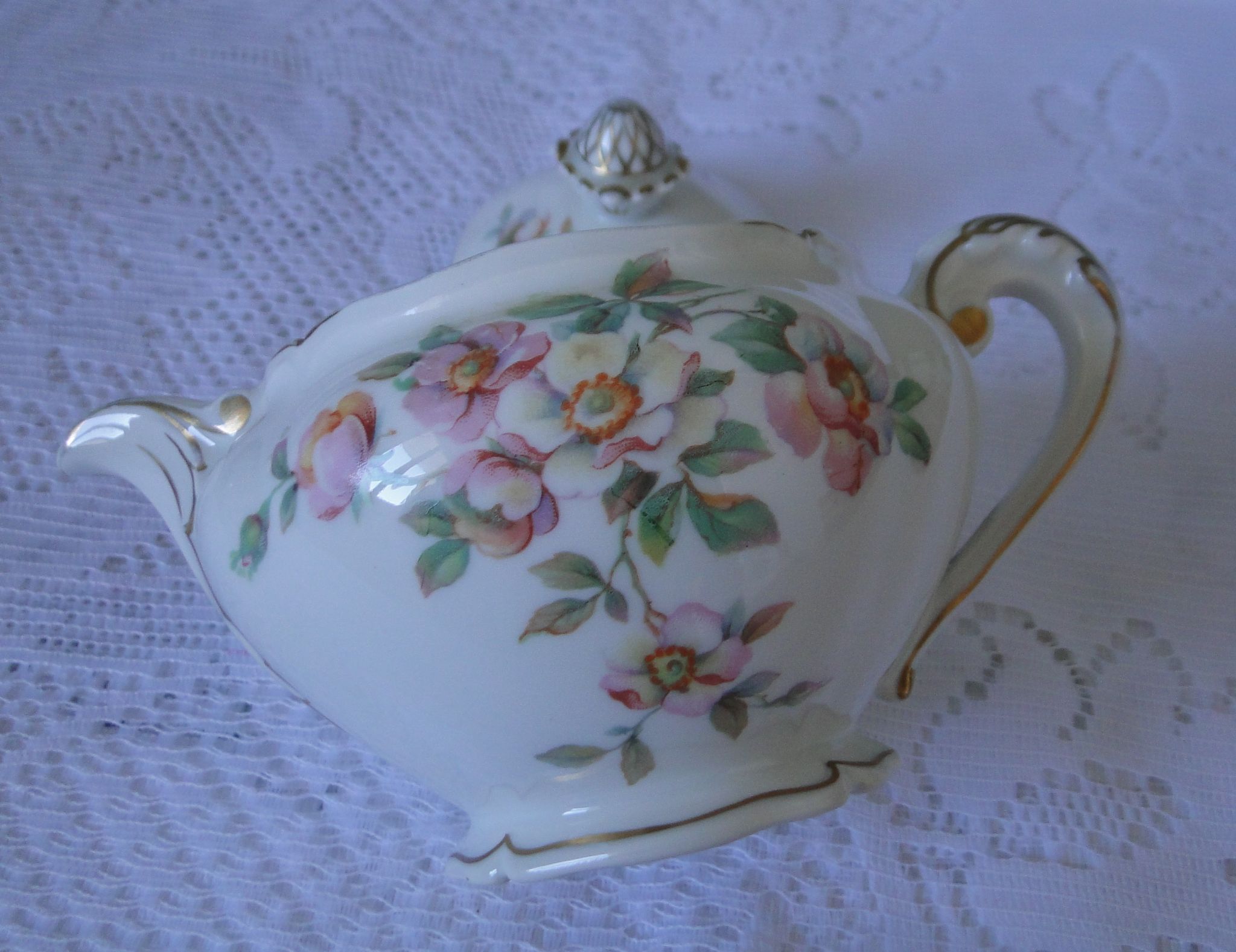Theière or Porcelain coffee maker Former Royal factory Limoges model Eglantine