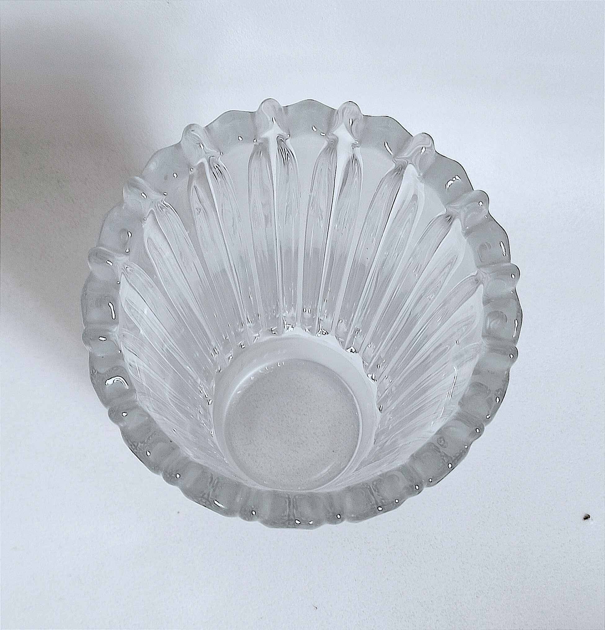 Molded pressed glass vase 1960s Height 22 cm