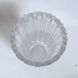 Molded pressed glass vase 1960s Height 22 cm