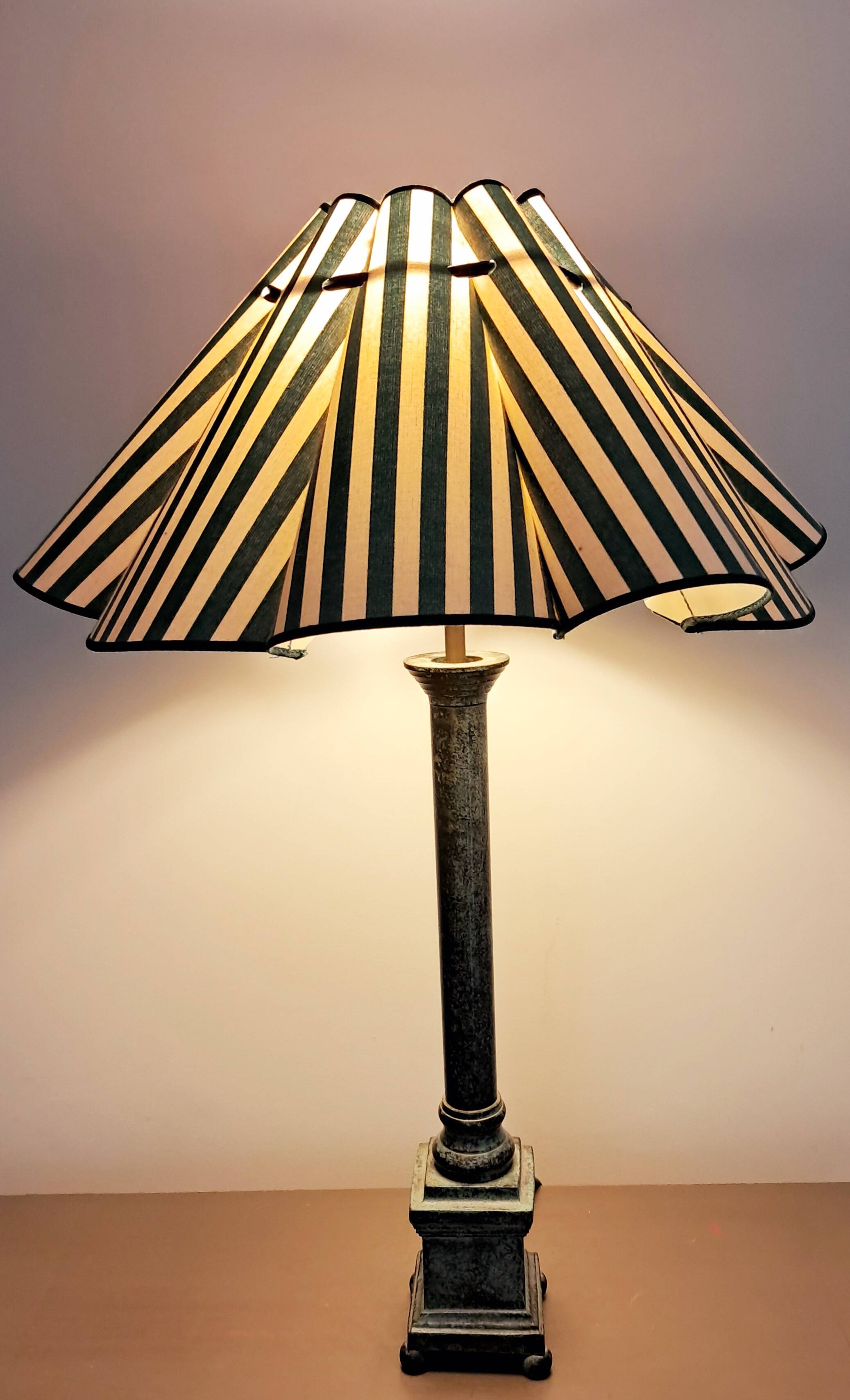 Empire style lamp. Original lampshade