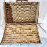 1960 wicker suitcase
