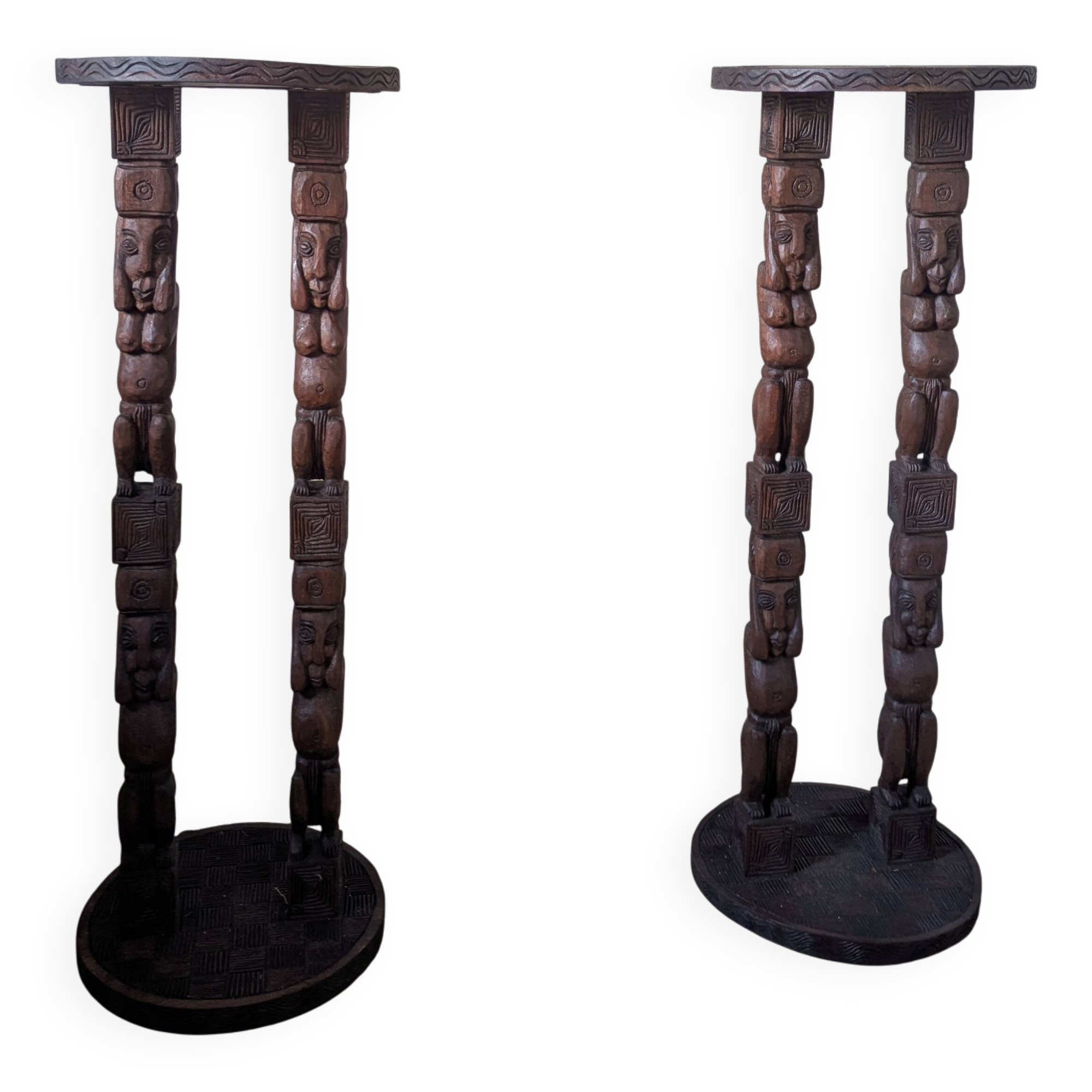 Pair of African stools