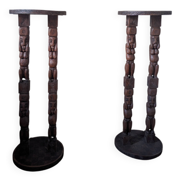Pair of African stools