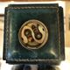 Green leather lamp base circa 1960