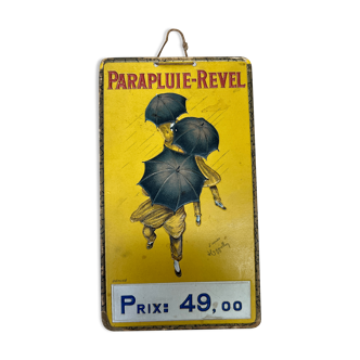 Carton parapluie revel no tôle publicitaire ancienne pub cappiello