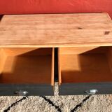 Professional style furniture, matt black raw wood chest of drawers