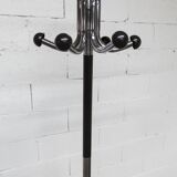 Portemanteau perroquet industriel 1970 porte parapluie et 12 patères 193cm