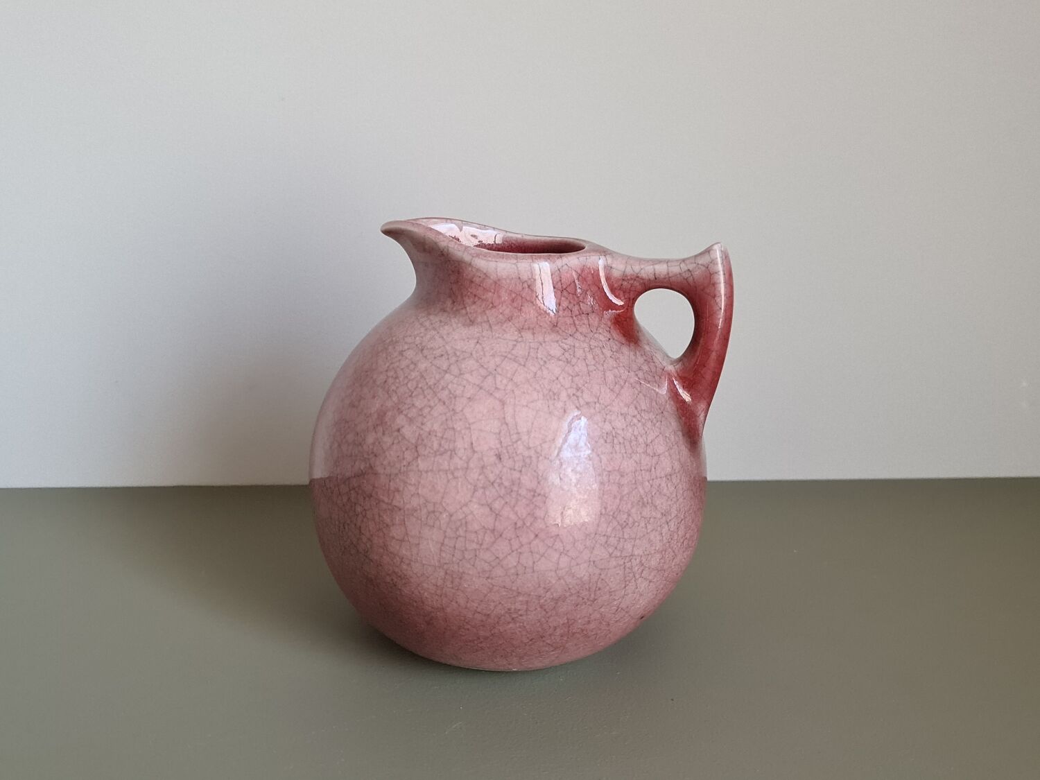 Pichet vintage français en céramique à glaçure Tim Orr