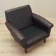 Fauteuil en cuir marron, design danois, années 1960, designer : Aage Christiansen.