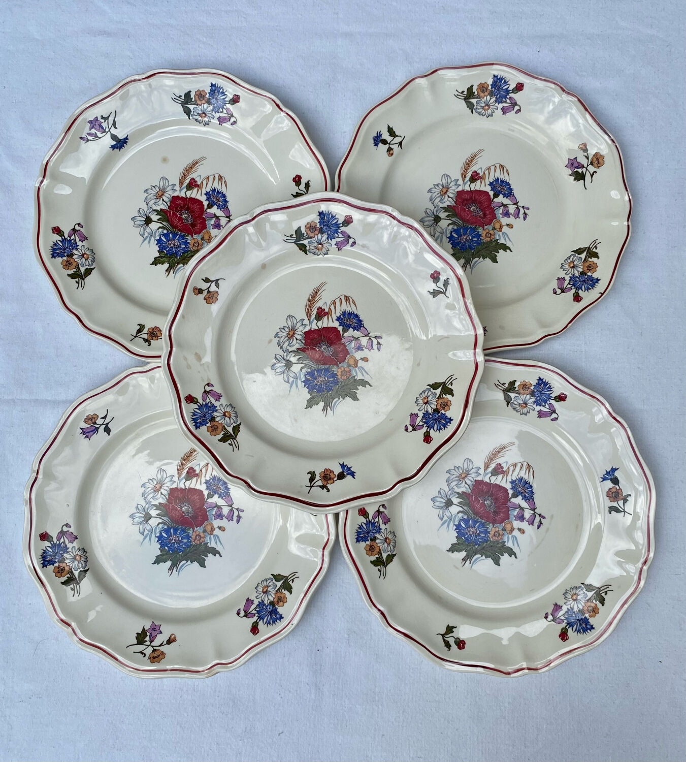 Assiettes Sarreguemines modèle Agreste