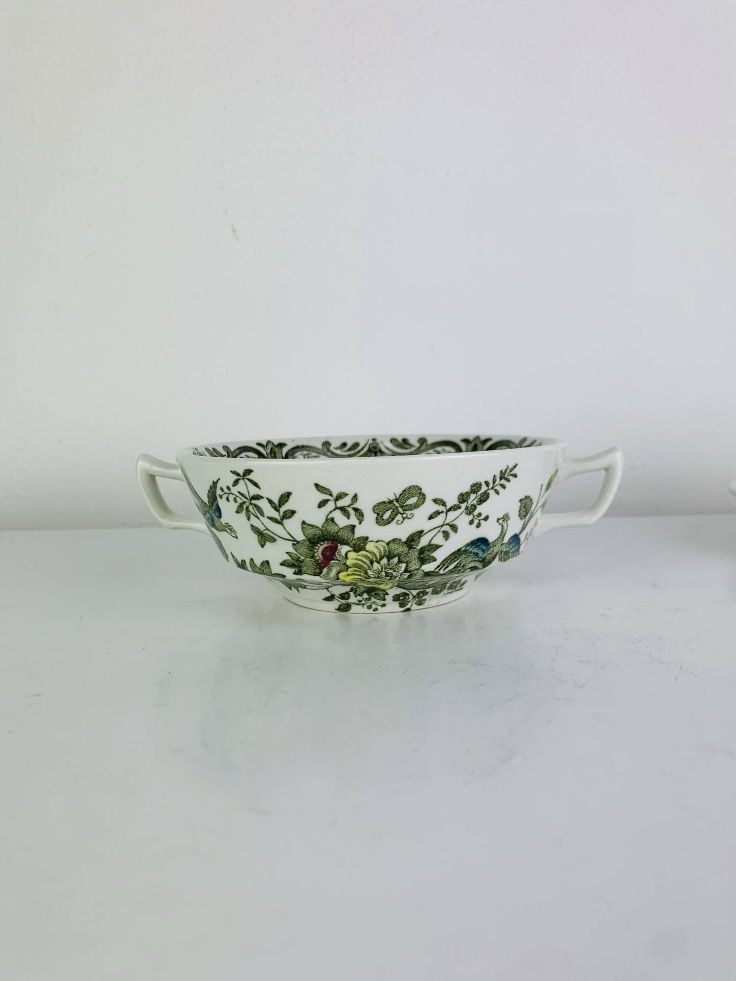 10 tasses à thé/café modèle Windsor par Ridgway, faïence anglaise