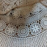 Antique handmade crochet tablecloth