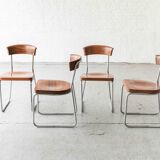 Set of 4 'B257' dining chairs by Emile Guillot, 1920s