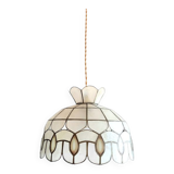 Suspension in art deco mother-of-pearl with drops