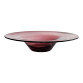 Berry-Toned Murano Glass Bowl - Heavy XL Size, Mid-Century Italian Design Collectible Centerpiece (1970s)
