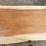 Live edge solid mahogany coffee table