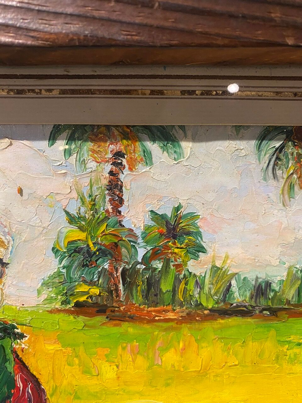 Old painting, oriental landscape, signed M Gourloo 20th century