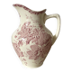 Large ironstone jug St Amand Anemone, antique pitcher