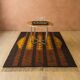 Tapis kilim en laine vintage design Maria Janowska (Zachód) coucher de soleil