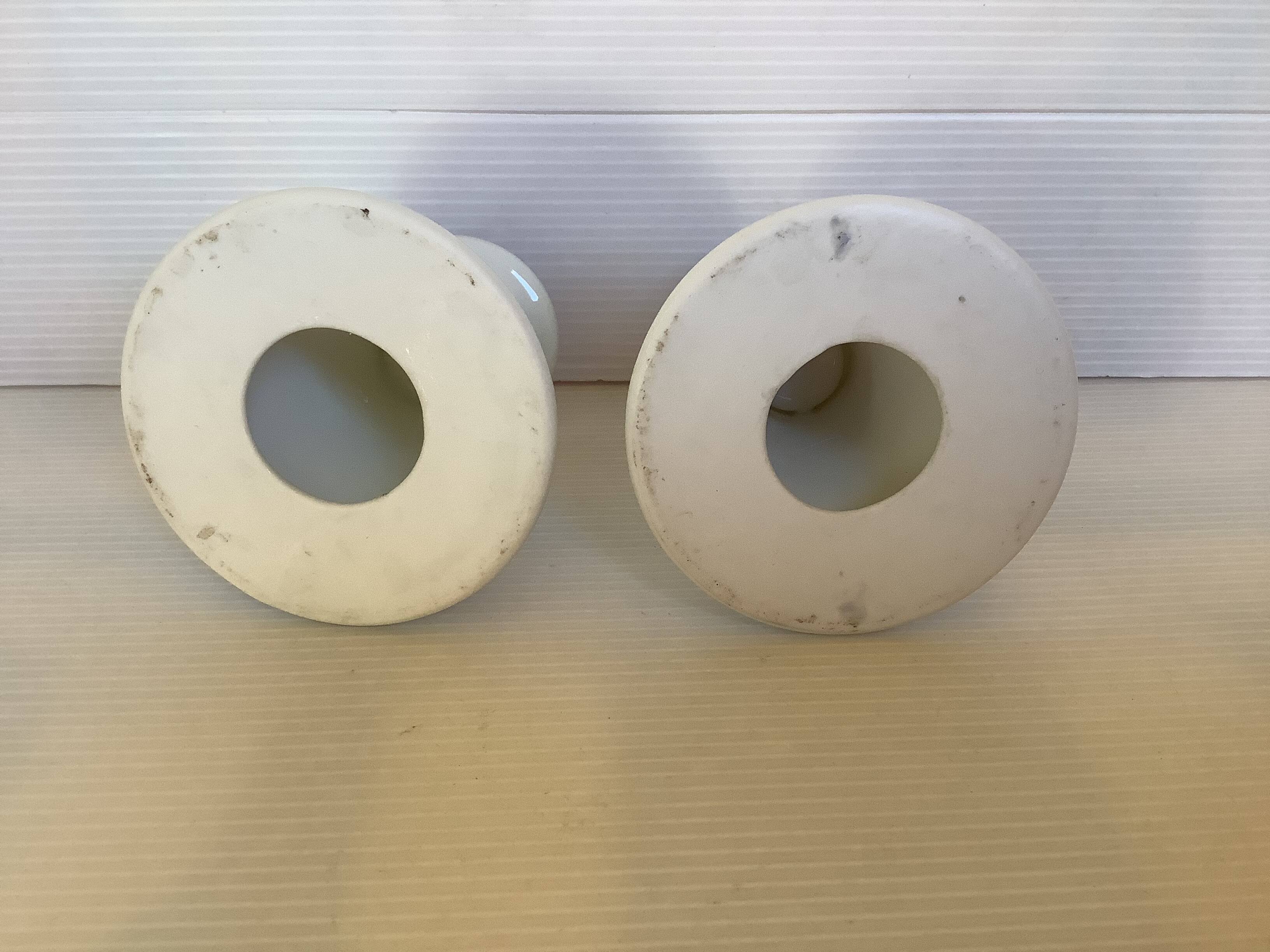 Pair of cornflower flower candlesticks