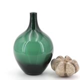 Green glass vase, 1970s