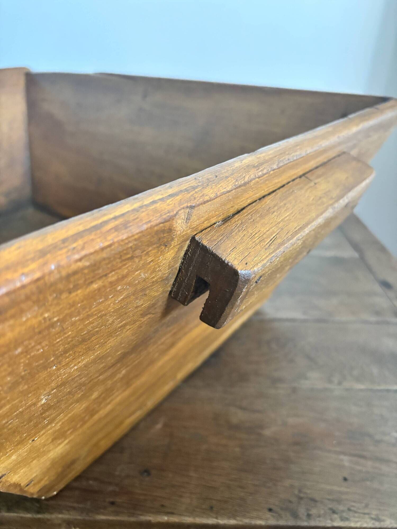 Large vintage wooden dough trough – 65 × 50 cm