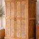 Grande armoire penderie parisienne bois massif (rénovée)