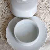 Vintage white porcelain butter bell