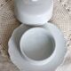Vintage white porcelain butter bell