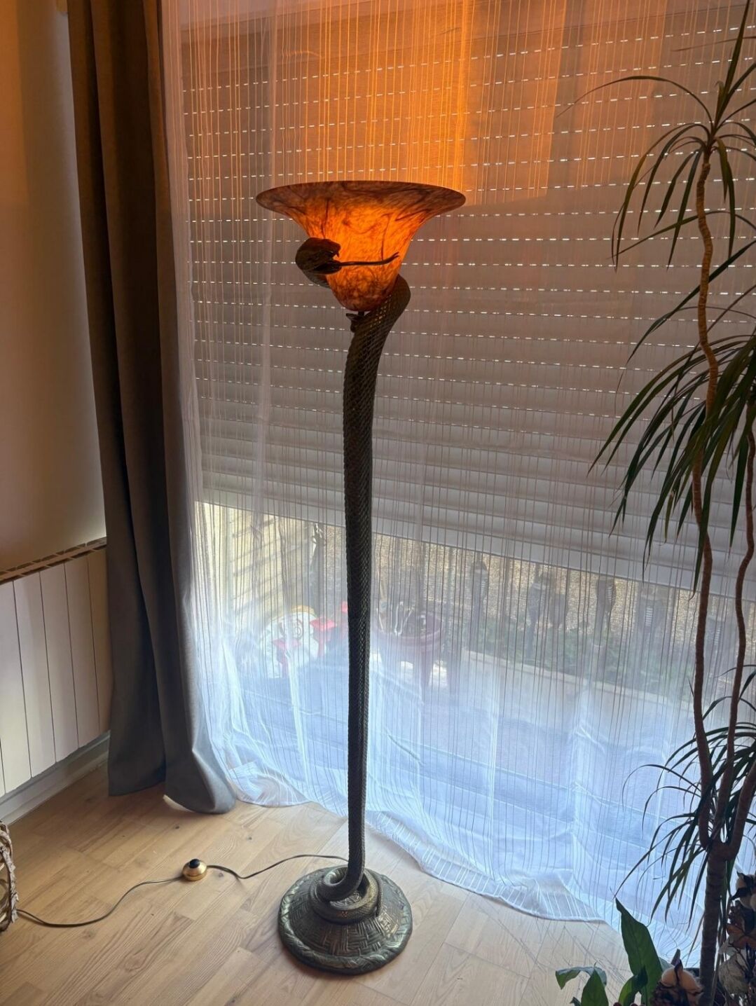 Edgar Brandt style lamp