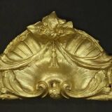 Grand fronton style Louis XV du XIXe - bronze signé Poix Blin