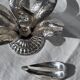 Caviar service flower of Poseidon in silver-plated metal Christofle finial