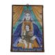 Ancient majolica painting on wood, religious subject, Italy 20th century.