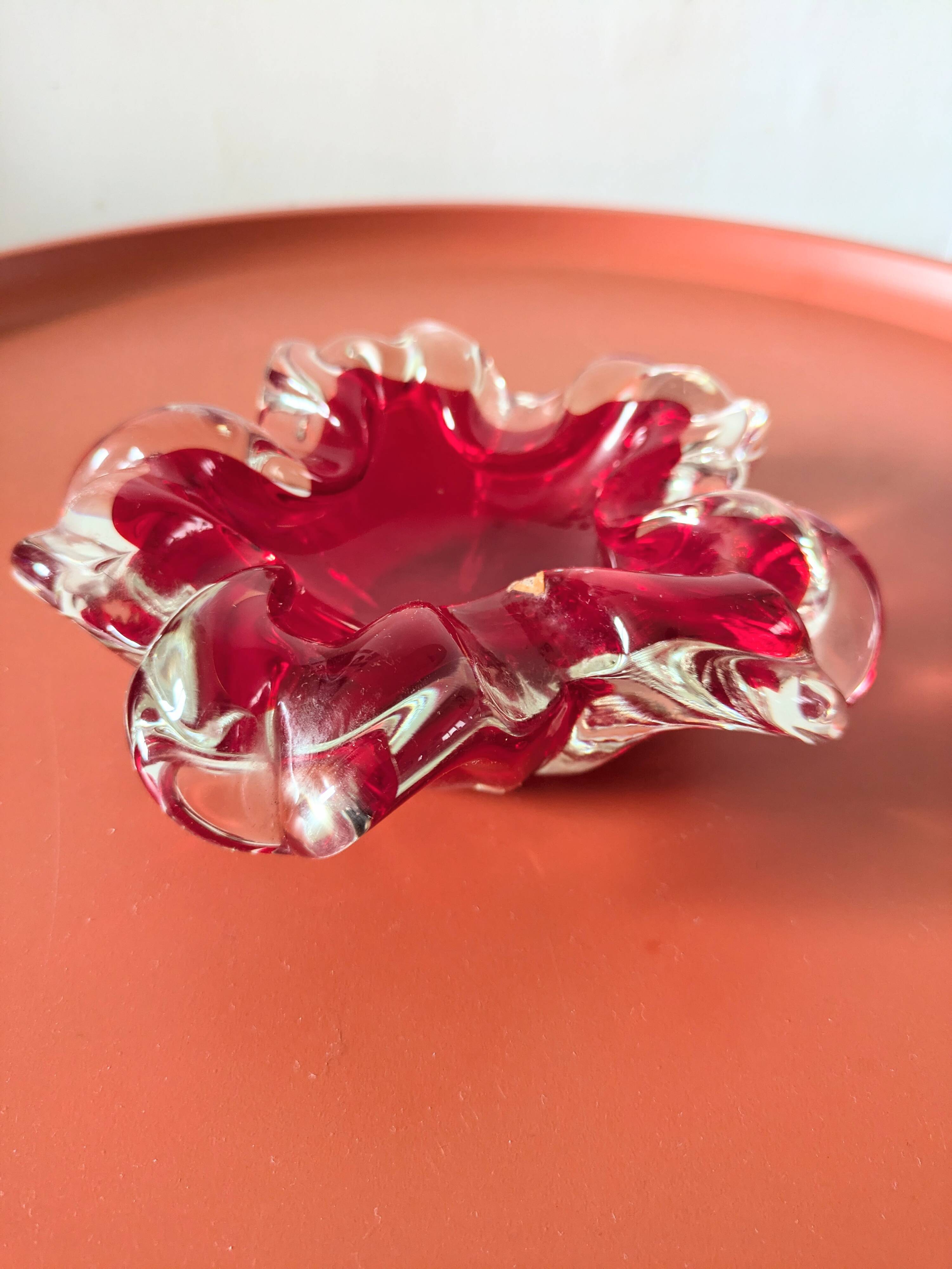 Ashtray in murano glass 70s design